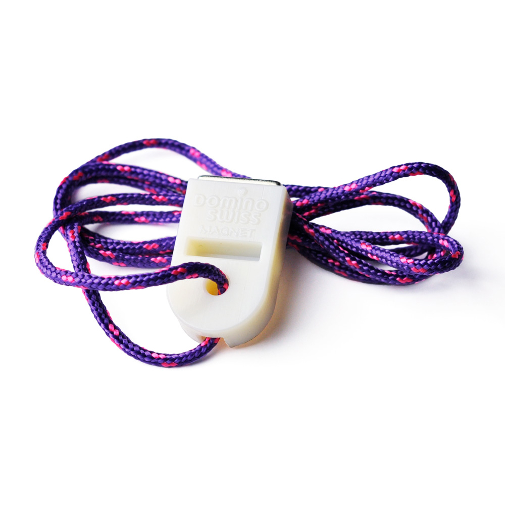 Dominoswiss Magnet mit Polyamidseil violett