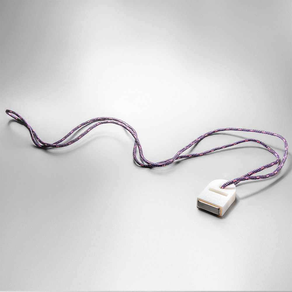 Dominoswiss Magnet mit Polyamidseil violett