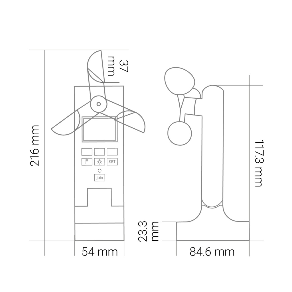 KnockautX Solar-Wetterstation Wind & Licht