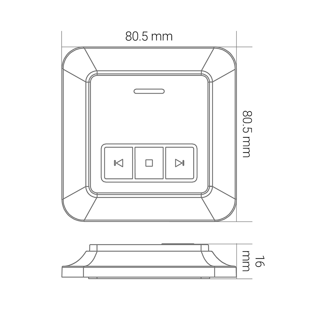 KnockautX Storen-Funktaster 1 -Kanal Smart Home Gebäudeautomation Schalter Storen Storensteuerung Beschattung Sonne Brelag Schweiz AG