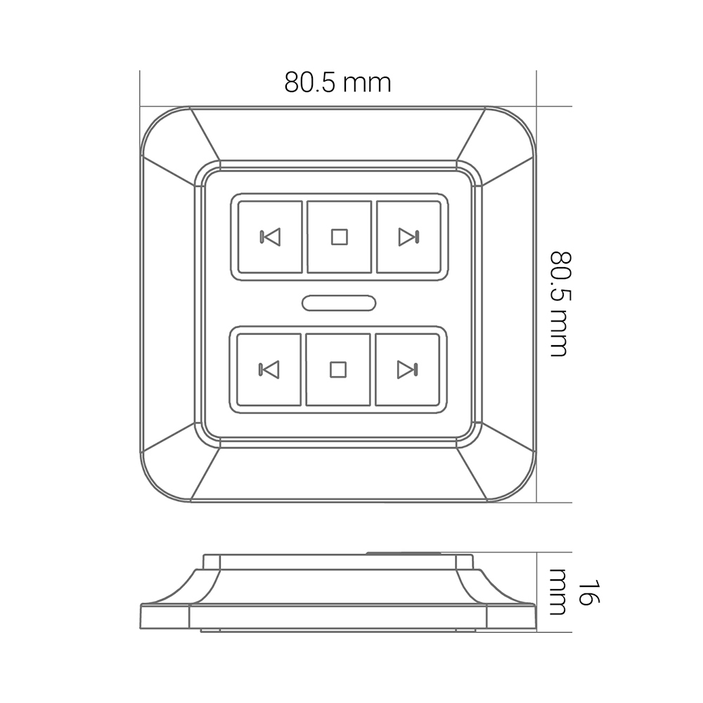 KnockautX Storen-Funktaster 2-Kanal Smart Home Handsender Storen Storensteuerung Beschattung Sonnenschutz App Steuerung Fernbedienung Brelag Schweiz AG