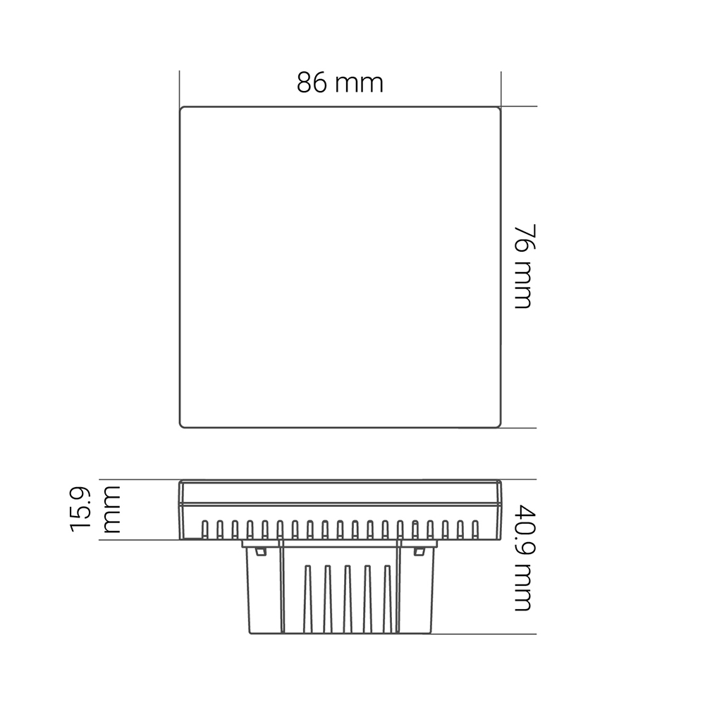 KnockautX Wandthermostat für Bodenheizungs-Stellantrieb 7