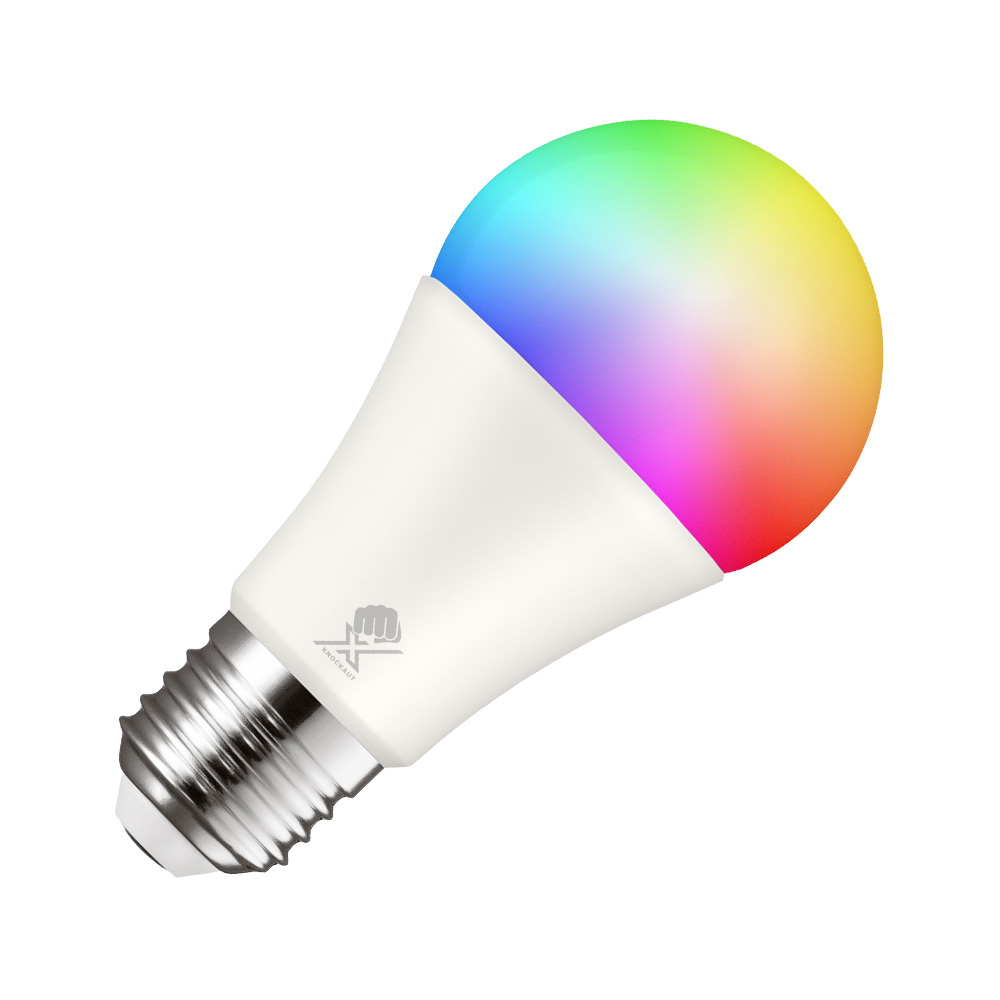 KnockautX LED White & Full Color E27 9W Brelag Schweiz AG Smart Home Brelag Schweiz AG KnockautX LED White & Full Color Smart Home Gebäudeautomation Lichtsystem Voll Farbe Kaltlicht Warmlicht App Steuerung