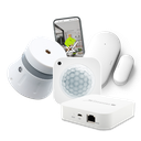 KnockautX Bundle Smarter Alarm Smart Home Sicherheit Einbrecherschutz Set App Steuerung IoT Bewegungssensor Tür Fenster Sensor Rauchmelder Rauchwarnmelder Feuer Schutz Rauch