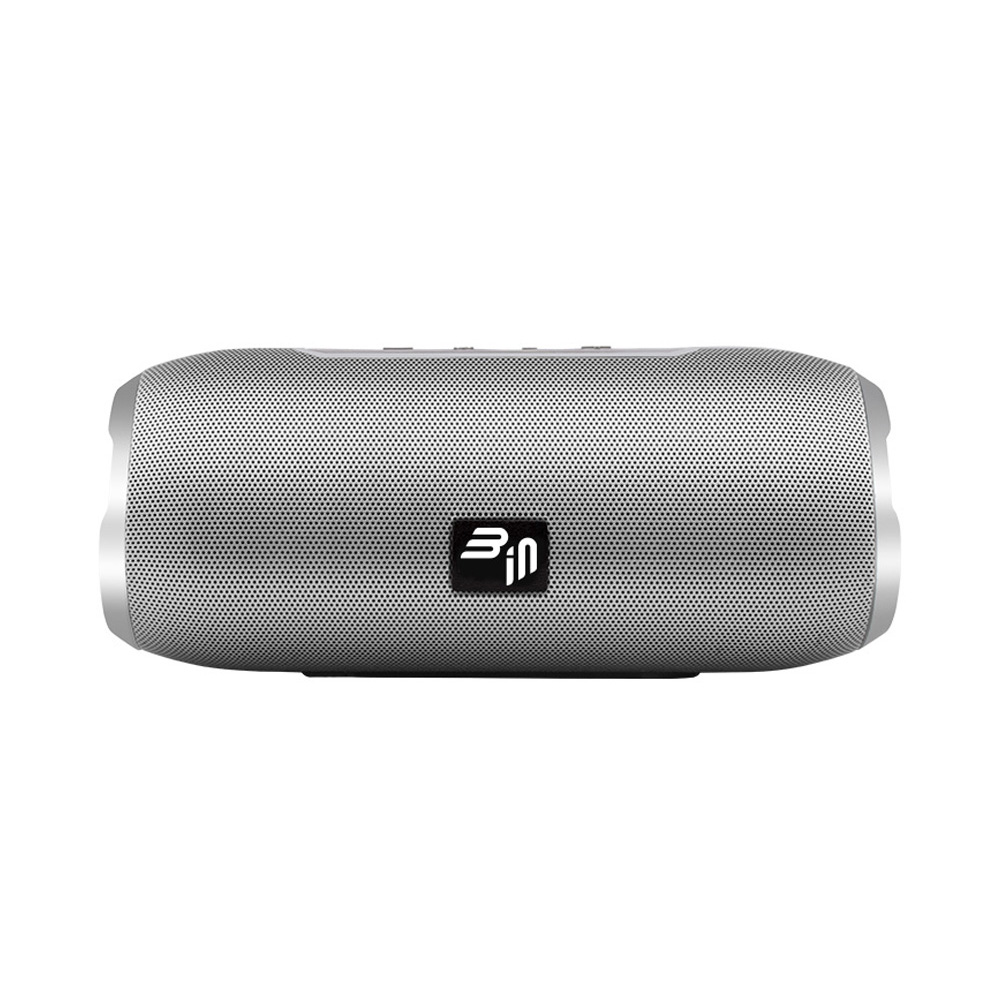 B-in | Bass Trunk Silver | Wireless Speaker mit Spritzwasserschutz | Silber