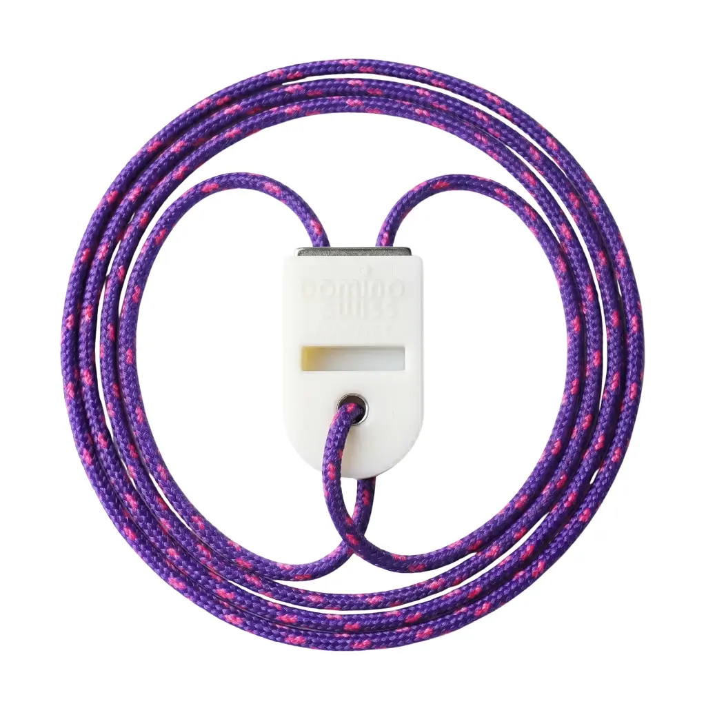Dominoswiss Magnet mit Polyamidseil violett
