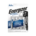 [MLB4B055] Batterien Energizer Lithium AA 1.5 V 4er Packung