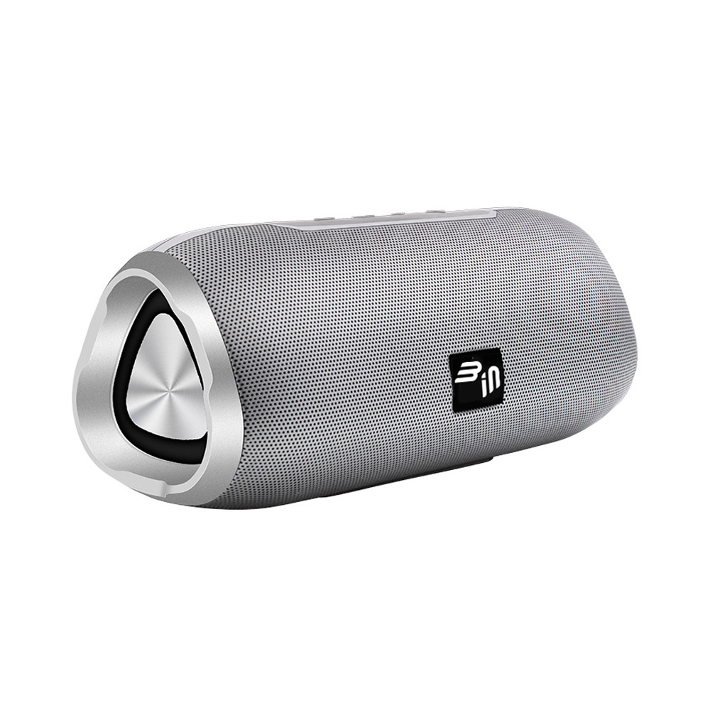 B-in | Bass Trunk Silver | Wireless Speaker mit Spritzwasserschutz | Silber