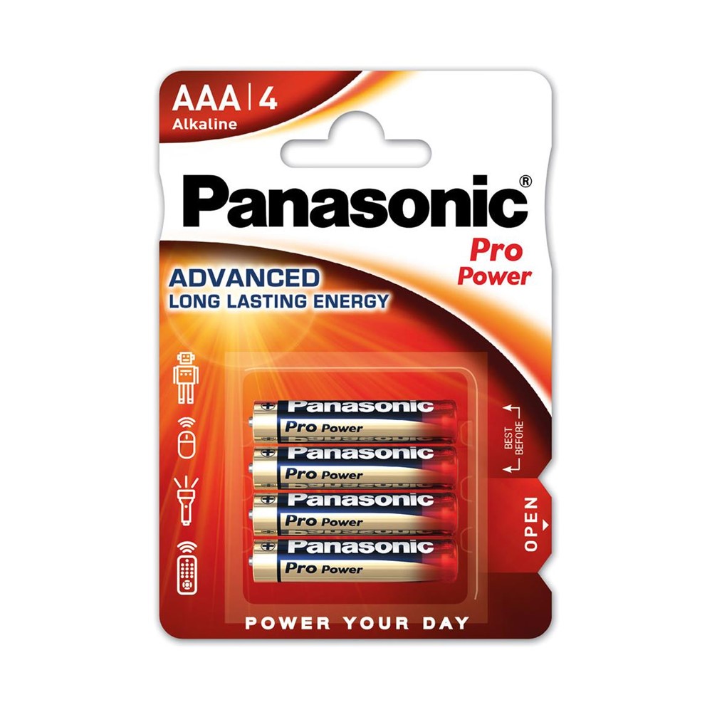 Batterien Panasonic Pro Power Alkaline Micro AAA 1.5V 4er Packung